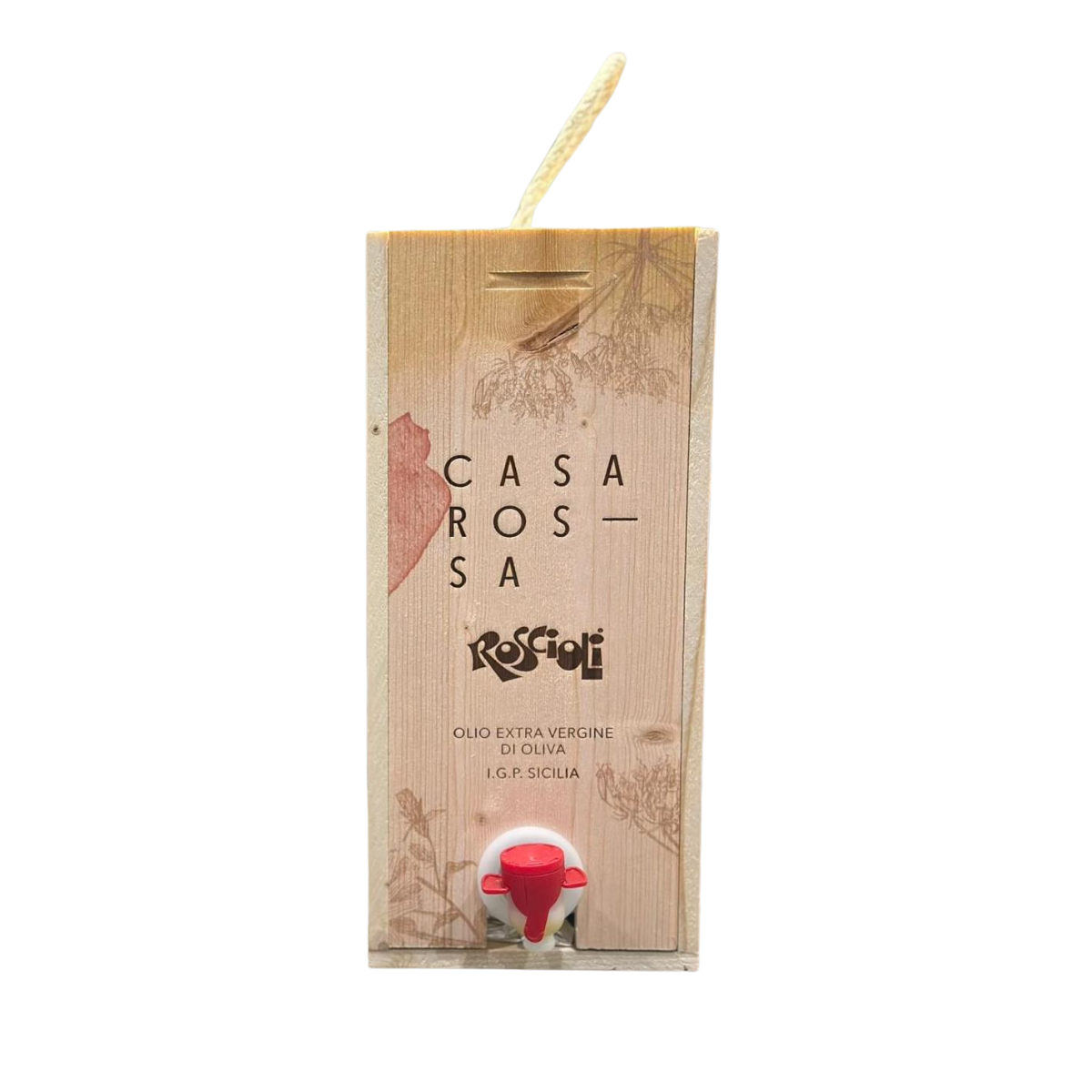 WOOD BAG IN BOX 3 LT "CASA ROSSA" X ROSCIOLI - Olio EVO di Olivia IGP Sicilia